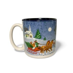 Vintage 80’s Potpourri Press Winter Scene Ceramic Mug Coffee Tea Hot Chocolate